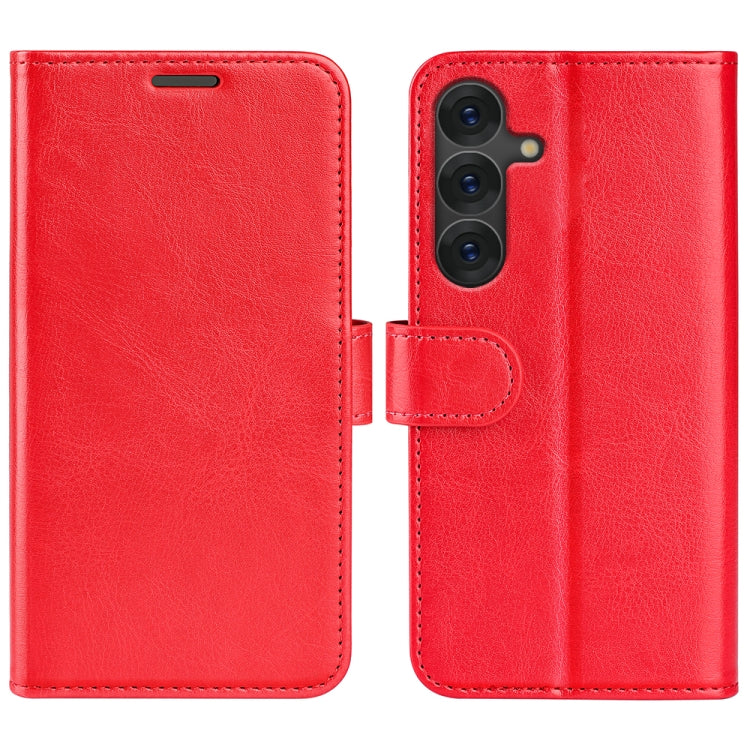 For Samsung Galaxy S25 5G R64 Texture Horizontal Flip Leather Phone Case(Red) by buy2fix