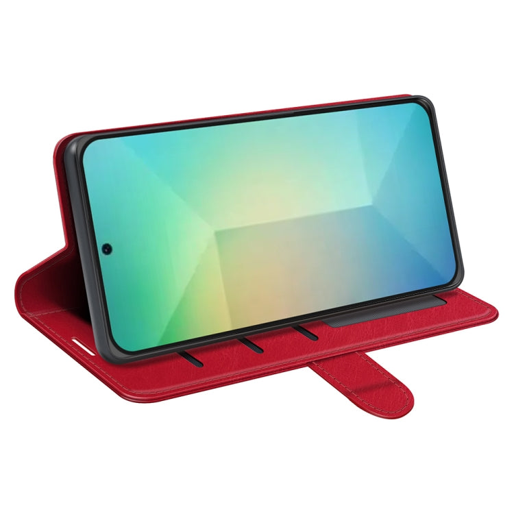 For Samsung Galaxy S25 5G R64 Texture Horizontal Flip Leather Phone Case(Red) by buy2fix
