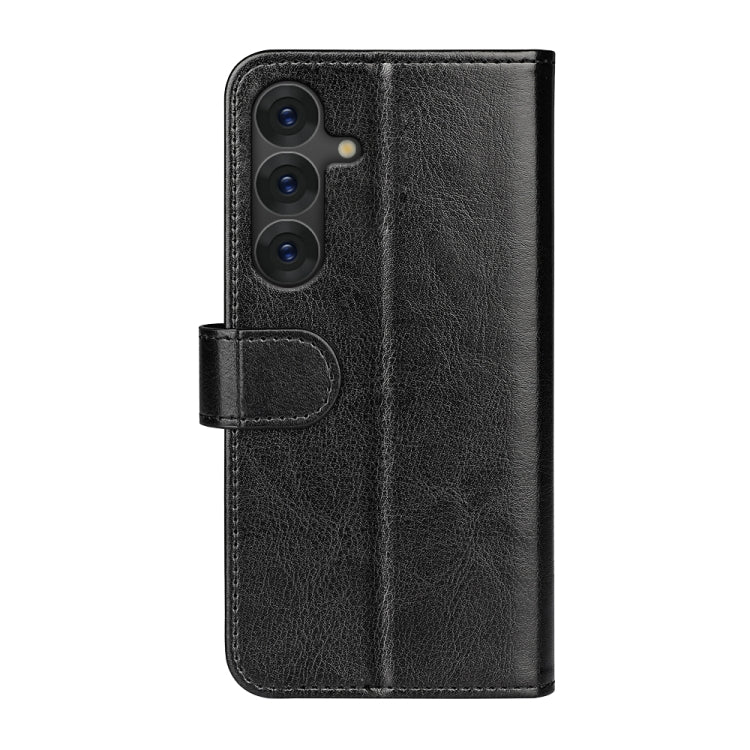 For Samsung Galaxy S25+ 5G R64 Texture Horizontal Flip Leather Phone Case(Black) by buy2fix