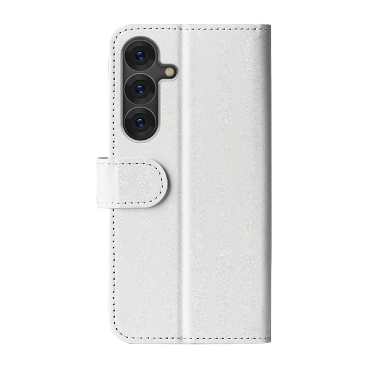 For Samsung Galaxy S25+ 5G R64 Texture Horizontal Flip Leather Phone Case(White) by buy2fix