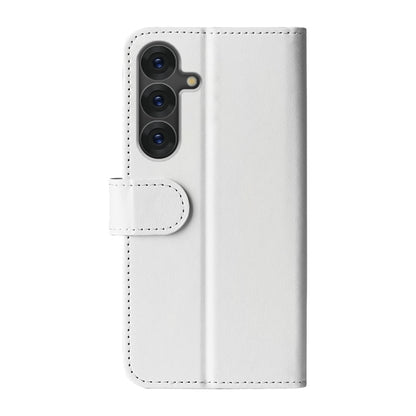 For Samsung Galaxy S25+ 5G R64 Texture Horizontal Flip Leather Phone Case(White) by buy2fix
