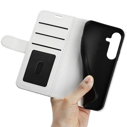 For Samsung Galaxy S25+ 5G R64 Texture Horizontal Flip Leather Phone Case(White) by buy2fix