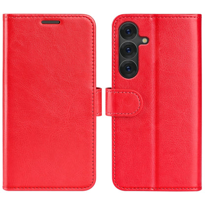 For Samsung Galaxy S25+ 5G R64 Texture Horizontal Flip Leather Phone Case(Red) by buy2fix