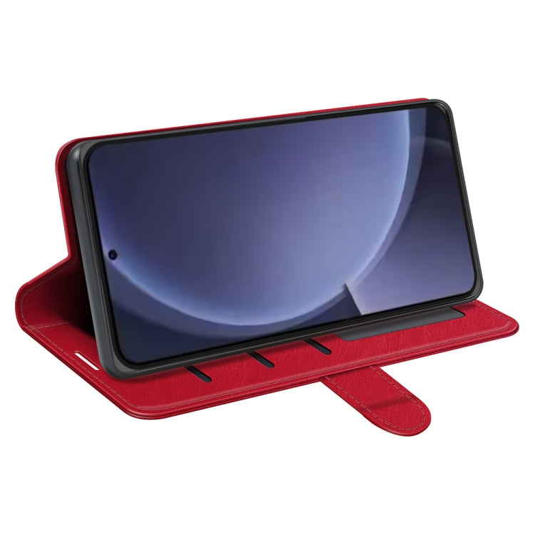 For Samsung Galaxy S25+ 5G R64 Texture Horizontal Flip Leather Phone Case(Red) by buy2fix