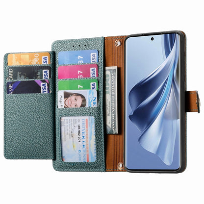 For OPPO Reno10 / 10 Pro Global Love Zipper Lanyard Leather Phone Case(Green) by buy2fix