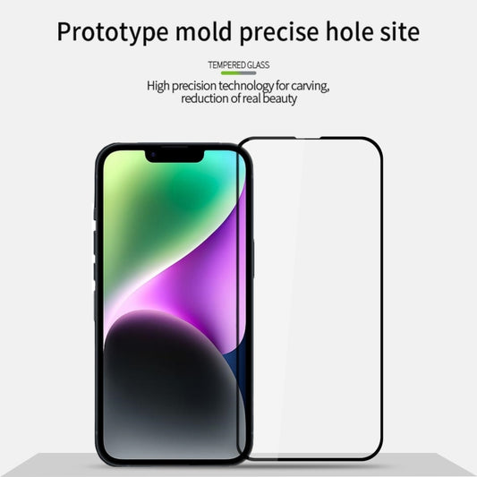 For iPhone 16e PINWUYO 9H 2.5D Full Screen Tempered Glass Film(Black) - iPhone 16e Tempered Glass by PINWUYO | Online Shopping UK | buy2fix
