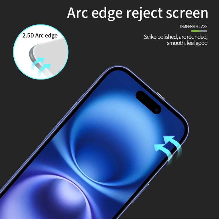 For iPhone 17 PINWUYO 9H 2.5D Full Screen Tempered Glass Film(Black) - iPhone 17 Tempered Glass by PINWUYO | Online Shopping UK | buy2fix