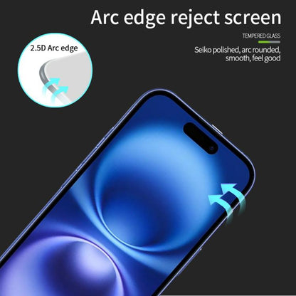 For iPhone 17 PINWUYO 9H 2.5D Full Screen Tempered Glass Film(Black) - iPhone 17 Tempered Glass by PINWUYO | Online Shopping UK | buy2fix