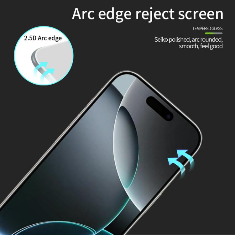 For iPhone 17 Pro PINWUYO 9H 2.5D Full Screen Tempered Glass Film(Black) - iPhone 17 Pro Tempered Glass by PINWUYO | Online Shopping UK | buy2fix