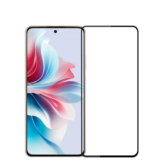 For OPPO Reno11 F PINWUYO 9H 2.5D Full Screen Tempered Glass Film(Black) - OPPO Tempered Glass by PINWUYO | Online Shopping UK | buy2fix