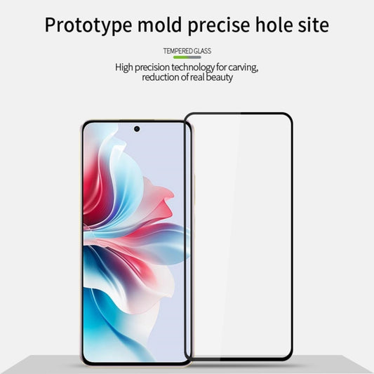 For OPPO Reno11 F PINWUYO 9H 2.5D Full Screen Tempered Glass Film(Black) - OPPO Tempered Glass by PINWUYO | Online Shopping UK | buy2fix