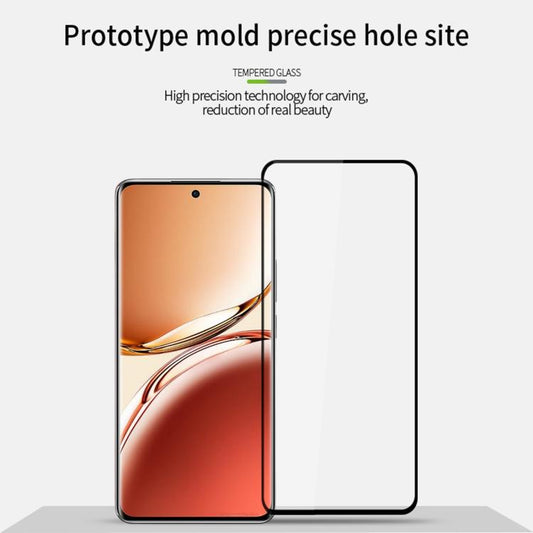 For OPPO Reno12 F / A3 PINWUYO 9H 2.5D Full Screen Tempered Glass Film(Black) - OPPO Tempered Glass by PINWUYO | Online Shopping UK | buy2fix
