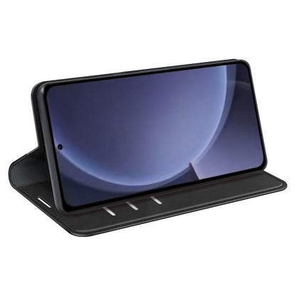 For Samsung Galaxy S25+ 5G Retro-skin Magnetic Suction Leather Phone Case(Black) by buy2fix