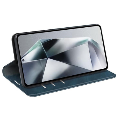 For Samsung Galaxy S25 Ultra 5G Retro-skin Magnetic Suction Leather Phone Case(Dark Blue) by buy2fix