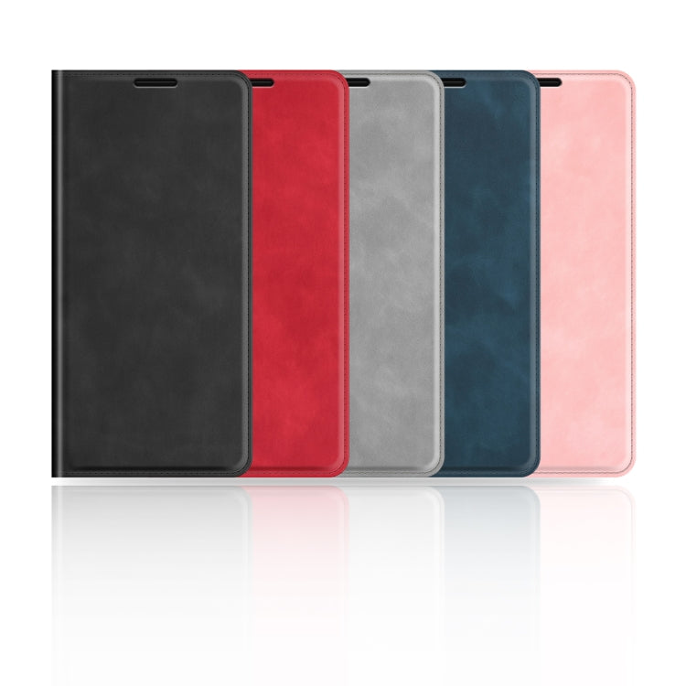 For Samsung Galaxy S25 Ultra 5G Retro-skin Magnetic Suction Leather Phone Case(Dark Blue) by buy2fix