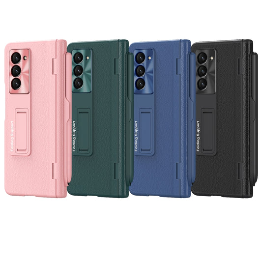 For  Samsung Galaxy Z Fold5 5G Integrated Folding Hinge Leather Phone Case, No Pen(Black) - Galaxy Z Fold5 Cases by buy2fix | Online Shopping UK | buy2fix