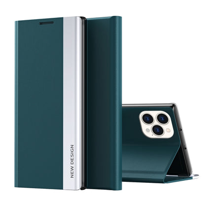 For iPhone 16 Pro Side Electroplated Adsorption Leather Phone Case(Green) by buy2fix