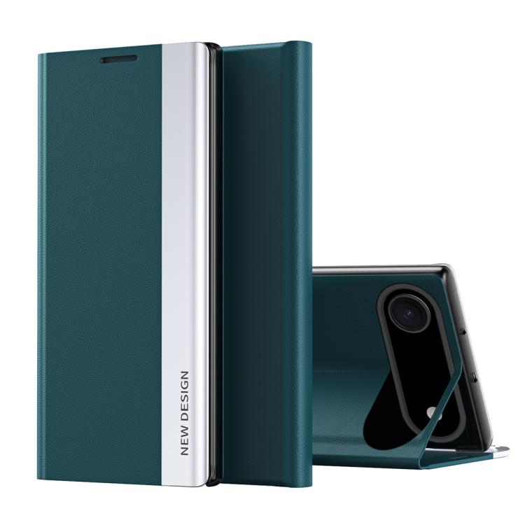 For iPhone Air Side Electroplated Adsorption Leather Phone Case(Green) - iPhone Air Cases by buy2fix | Online Shopping UK | buy2fix