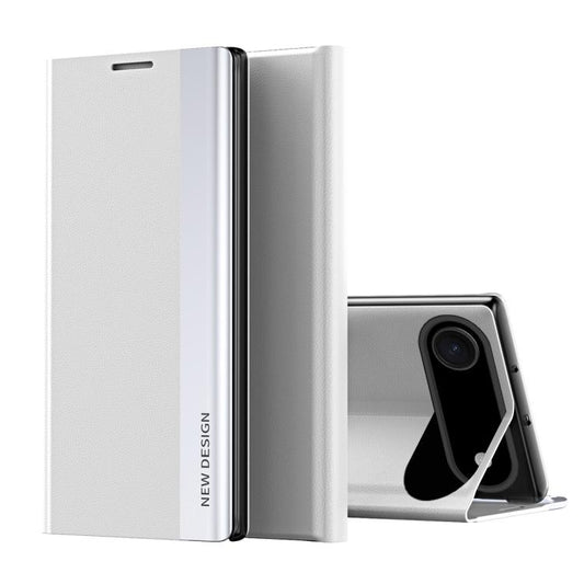 For iPhone Air Side Electroplated Adsorption Leather Phone Case(Silver) - iPhone Air Cases by buy2fix | Online Shopping UK | buy2fix