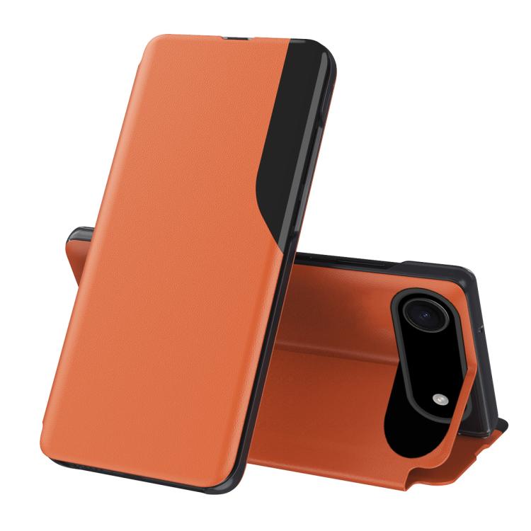 For iPhone Air Side Display Flip Leather Phone Case(Orange) - iPhone Air Cases by buy2fix | Online Shopping UK | buy2fix
