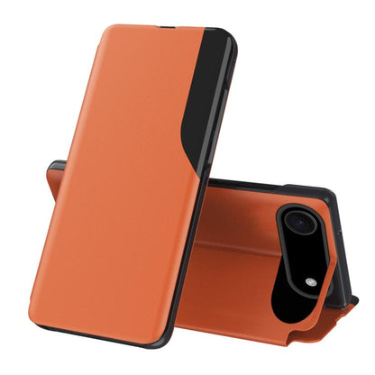 For iPhone Air Side Display Flip Leather Phone Case(Orange) - iPhone Air Cases by buy2fix | Online Shopping UK | buy2fix