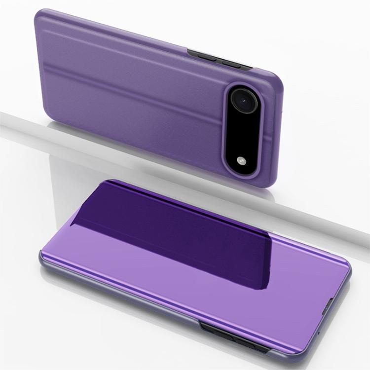For iPhone Air Plated Mirror Horizontal Flip Leather Phone Case with Holder(Purple Blue) - iPhone Air Cases by buy2fix | Online Shopping UK | buy2fix