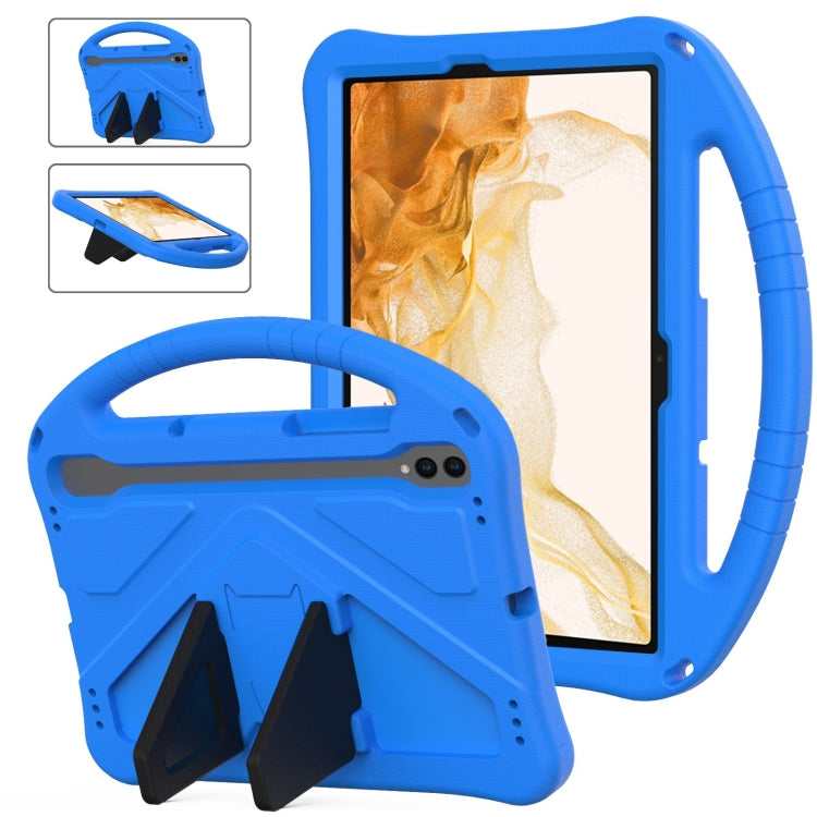 For Samsung Galaxy Tab S8 EVA Shockproof Tablet Case with Holder(Blue) by buy2fix