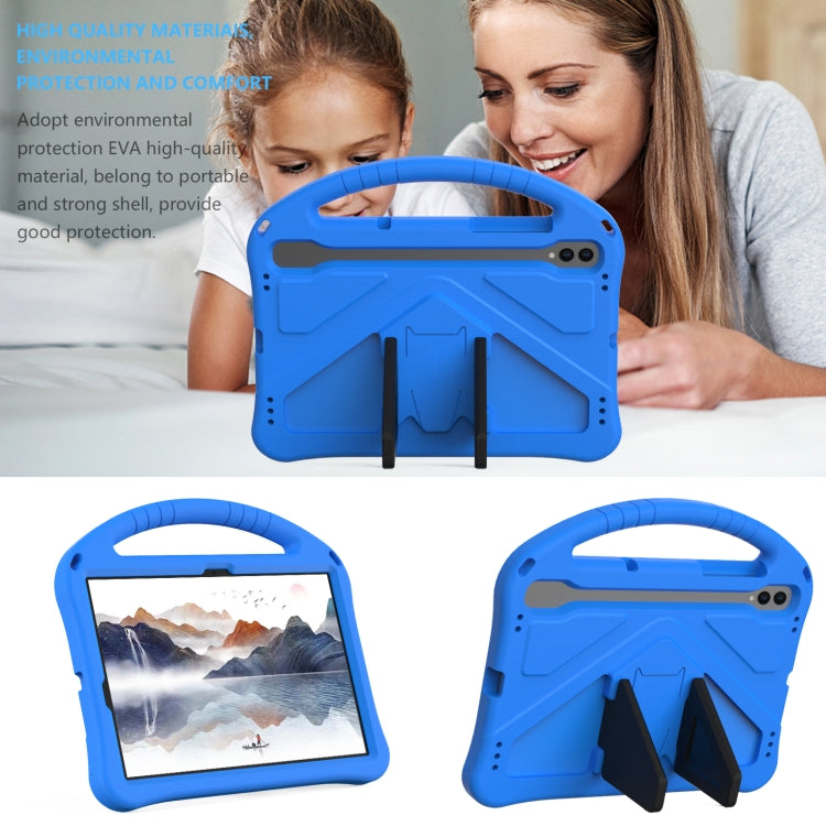For Samsung Galaxy Tab S8 EVA Shockproof Tablet Case with Holder(Blue) by buy2fix