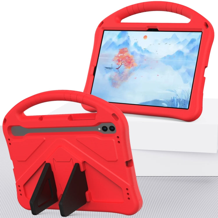 For Samsung Galaxy Tab S8 EVA Shockproof Tablet Case with Holder(Red) by buy2fix