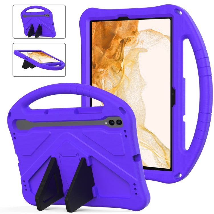 For Samsung Galaxy Tab S8 EVA Shockproof Tablet Case with Holder(Purple) by buy2fix