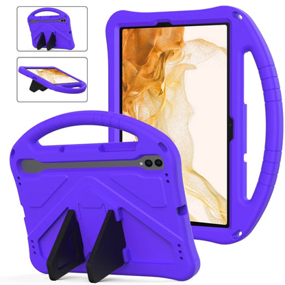 For Samsung Galaxy Tab S8 EVA Shockproof Tablet Case with Holder(Purple) by buy2fix