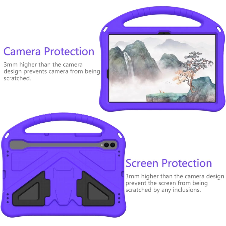 For Samsung Galaxy Tab S8 EVA Shockproof Tablet Case with Holder(Purple) by buy2fix