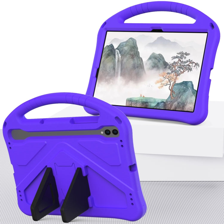 For Samsung Galaxy Tab S8 EVA Shockproof Tablet Case with Holder(Purple) by buy2fix