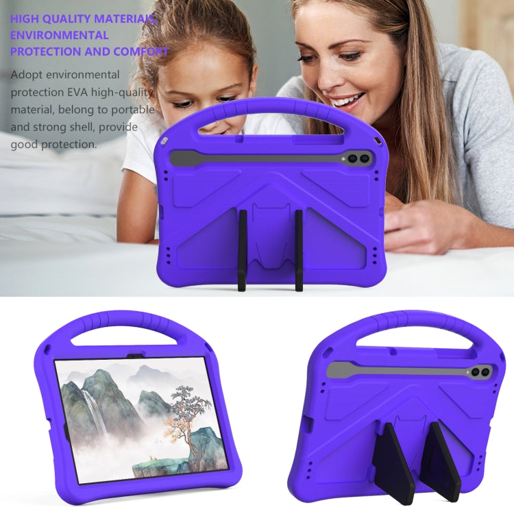 For Samsung Galaxy Tab S8 EVA Shockproof Tablet Case with Holder(Purple) by buy2fix