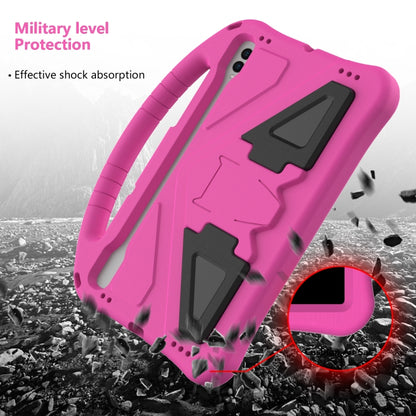 For Samsung Galaxy Tab S7 T870 EVA Shockproof Tablet Case with Holder(Rose Red) by buy2fix