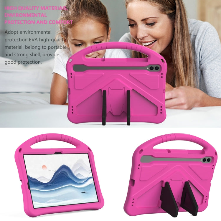 For Samsung Galaxy Tab S7 T870 EVA Shockproof Tablet Case with Holder(Rose Red) by buy2fix