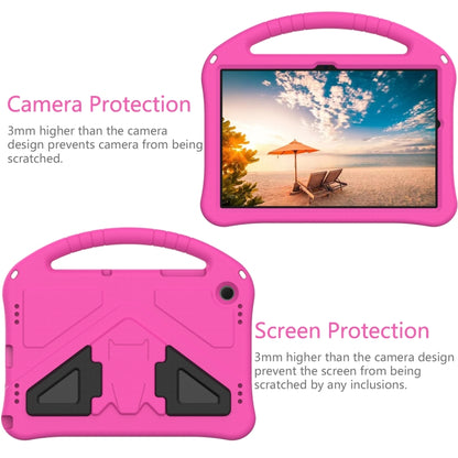 For Samsung Galaxy Tab A9+ EVA Shockproof Tablet Case with Holder(Rose Red) by buy2fix