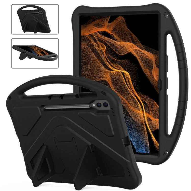 For Samsung Galaxy Tab S8 Ultra EVA Shockproof Tablet Case with Holder(Black) by buy2fix