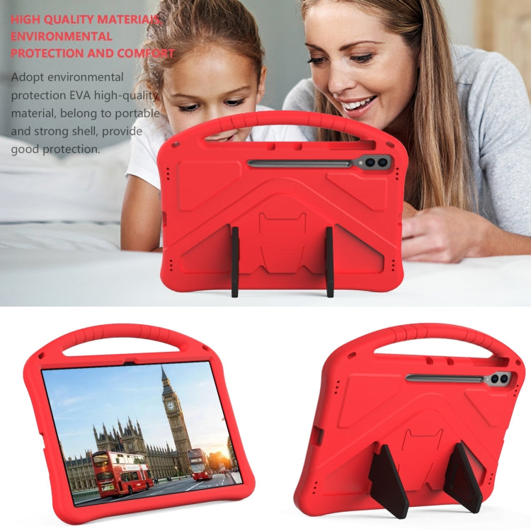 For Samsung Galaxy Tab S8 Ultra EVA Shockproof Tablet Case with Holder(Red) by buy2fix