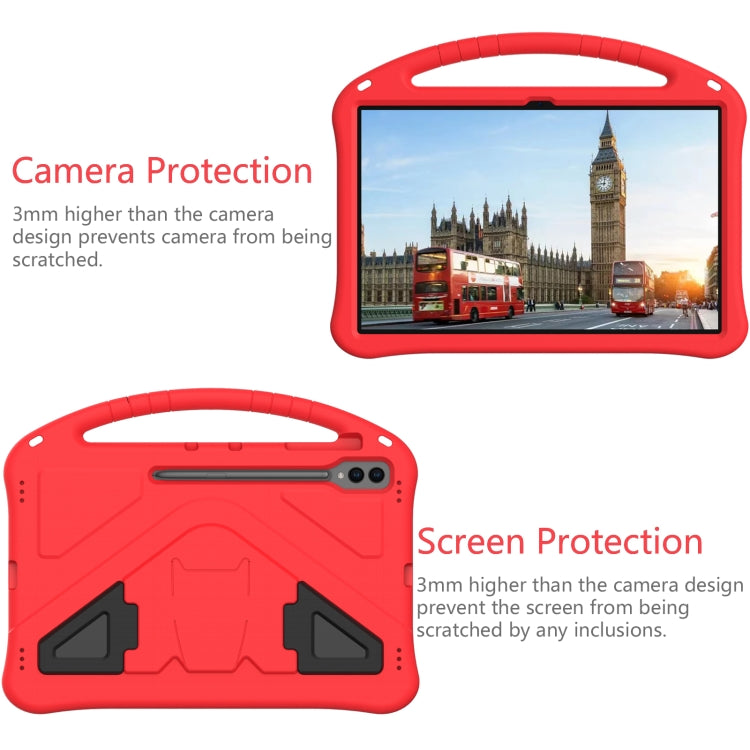 For Samsung Galaxy Tab S8 Ultra EVA Shockproof Tablet Case with Holder(Red) by buy2fix