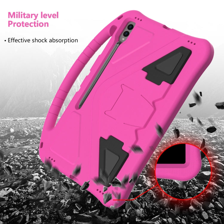 For Samsung Galaxy Tab S8 Ultra EVA Shockproof Tablet Case with Holder(Rose Red) by buy2fix