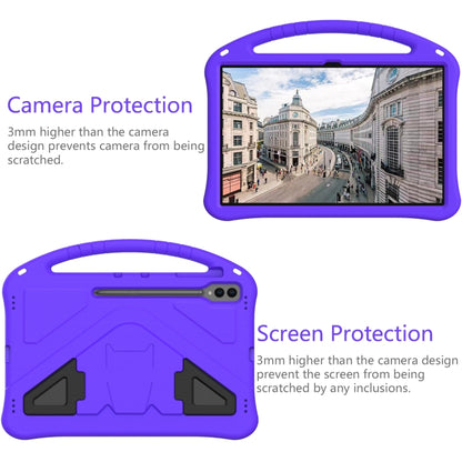 For Samsung Galaxy Tab S8 Ultra EVA Shockproof Tablet Case with Holder(Purple) by buy2fix