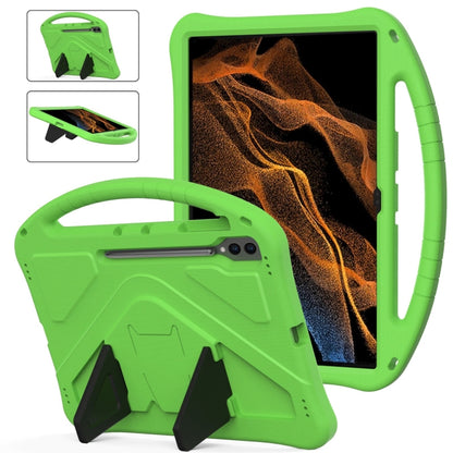 For Samsung Galaxy Tab S8 Ultra EVA Shockproof Tablet Case with Holder(Green) by buy2fix