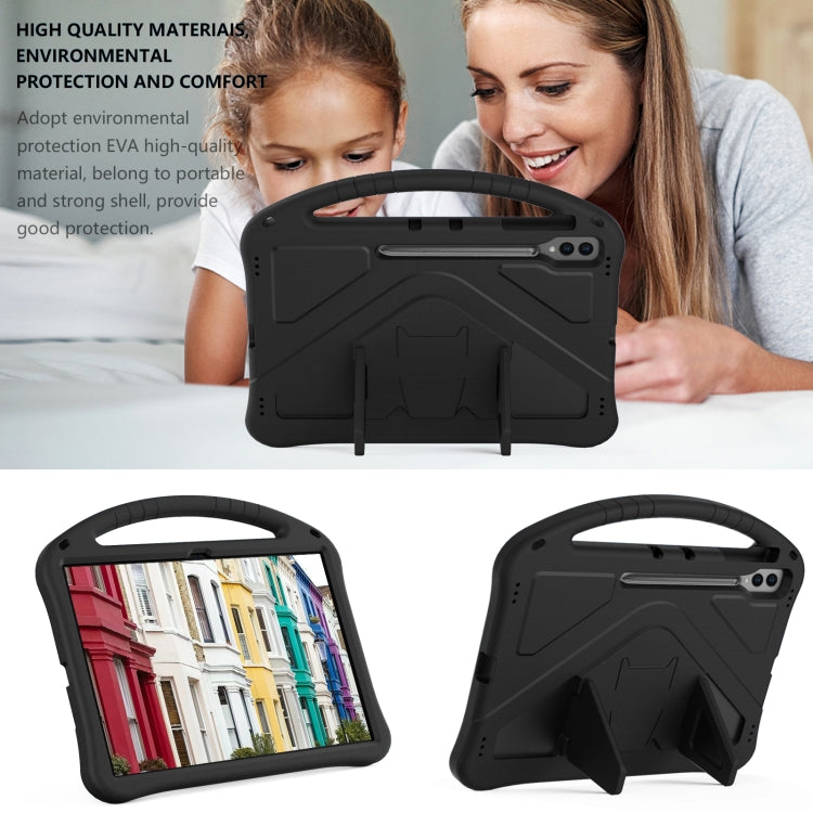 For Samsung Galaxy Tab S10 Ultra 14.6 EVA Shockproof Tablet Case with Holder(Black) by buy2fix