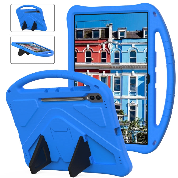 For Samsung Galaxy Tab S10 Ultra 14.6 EVA Shockproof Tablet Case with Holder(Blue) by buy2fix