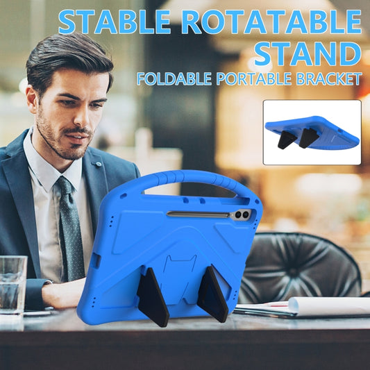 For Samsung Galaxy Tab S10 Ultra 14.6 EVA Shockproof Tablet Case with Holder(Blue) by buy2fix