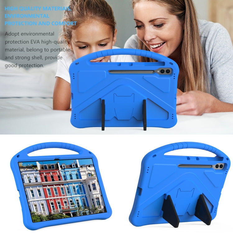 For Samsung Galaxy Tab S10 Ultra 14.6 EVA Shockproof Tablet Case with Holder(Blue) by buy2fix