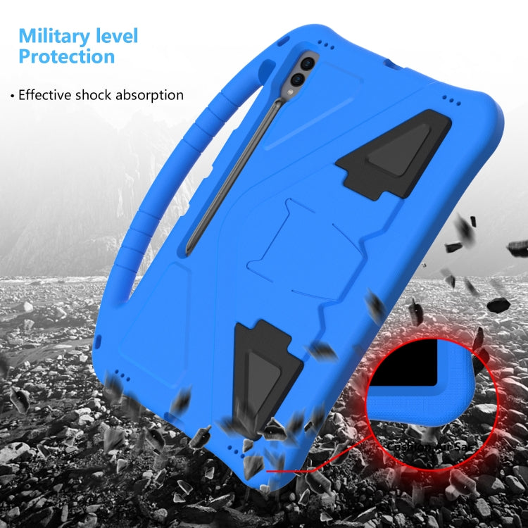 For Samsung Galaxy Tab S10 Ultra 14.6 EVA Shockproof Tablet Case with Holder(Blue) by buy2fix