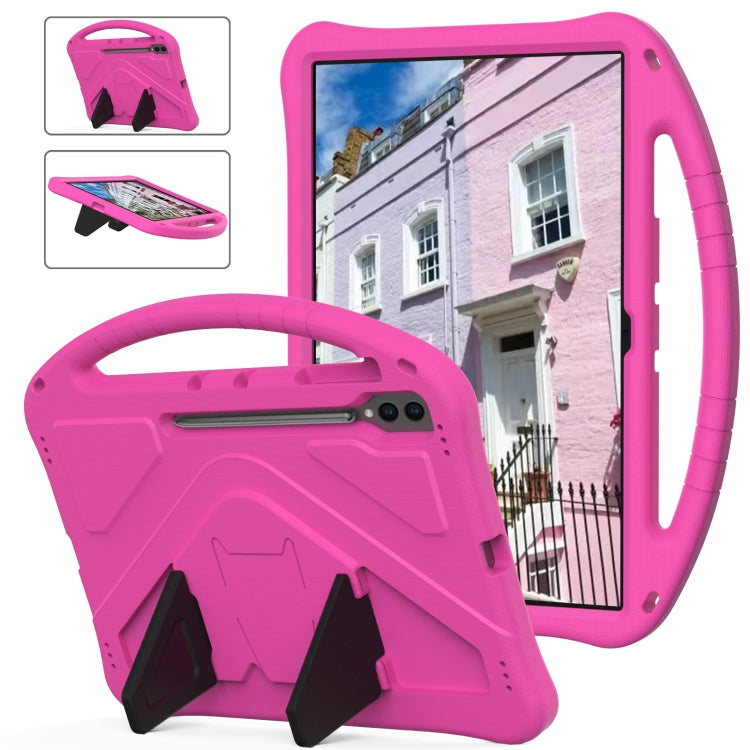 For Samsung Galaxy Tab S10 Ultra 14.6 EVA Shockproof Tablet Case with Holder(Rose Red) by buy2fix