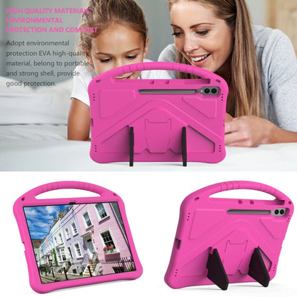 For Samsung Galaxy Tab S10 Ultra 14.6 EVA Shockproof Tablet Case with Holder(Rose Red) by buy2fix